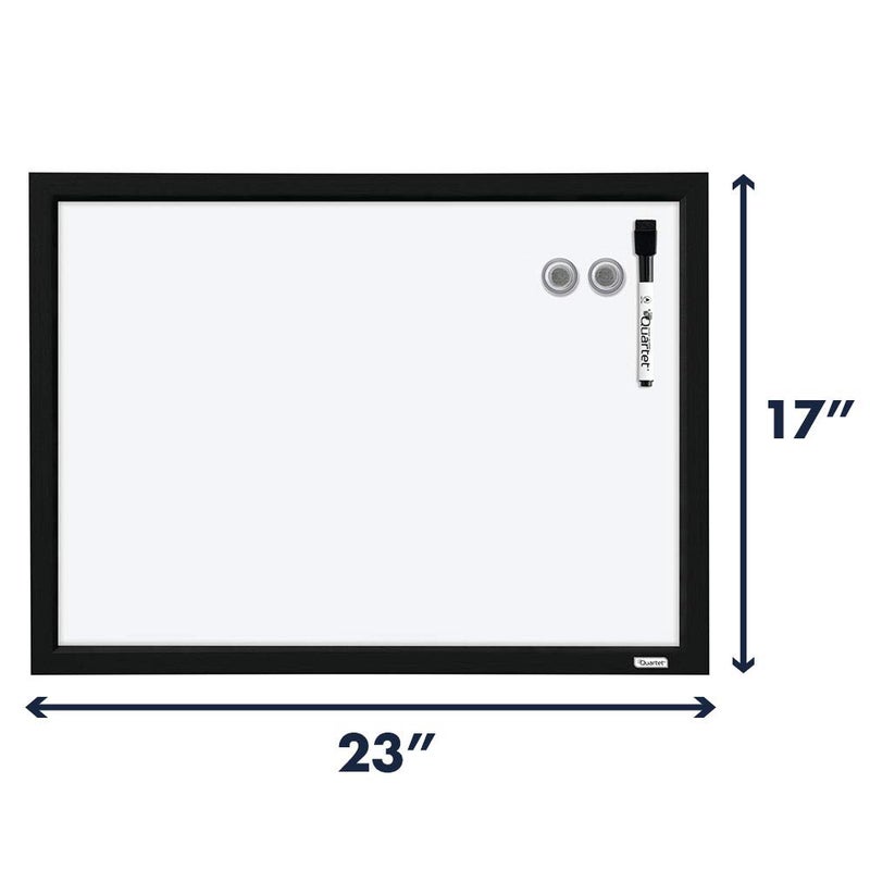 Quartet سبورة كواترت، سبورة قابلة للمسح الجاف، مغناطيسية، 17" × 23"، سبورة بيضاء، إطار أسود، تشمل أقلام المسح الجاف والمغناطيس، 4 عبوات (MWDW1723M-BK) - Image 5